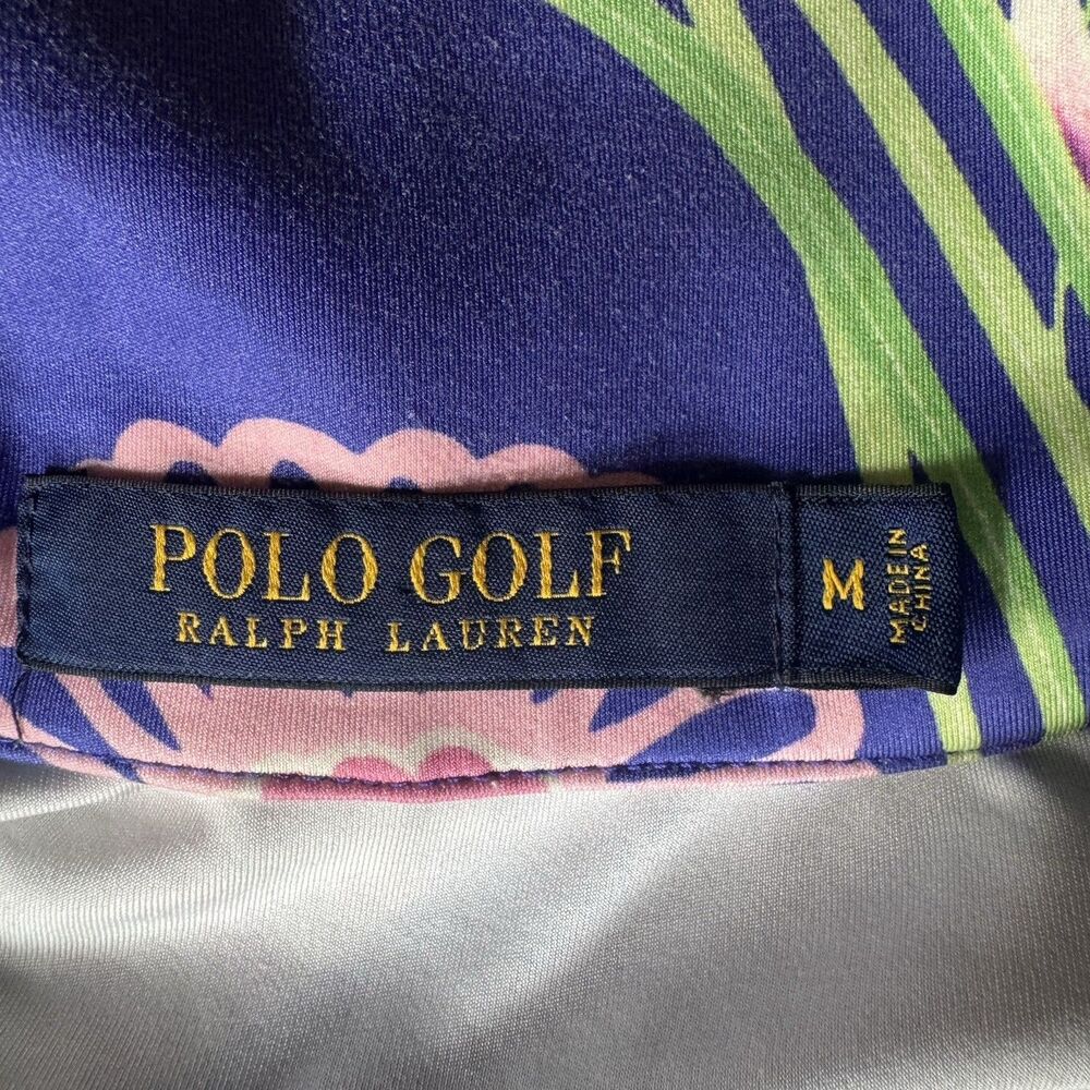 Ralph Lauren Polo Golf Shirt Sz M Bright Floral Print Long Sleeve 1/4 Zip Colors - Picture 3 of 16